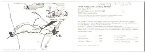 Klapp-AK Quarnbek bei Kiel, Hotel-Restaurant Landkrug Stampe v. Eduard Voss, mit Innenansichten