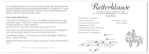 AK Engelskirchen, Das Gasthaus Reiterklause der Fam. Arnold-Witte, mit Innenansichten, Kaltenbach 6