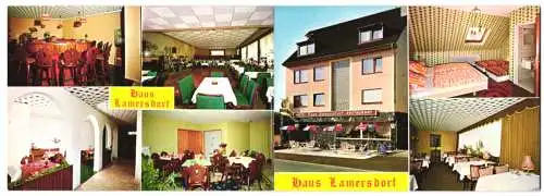 Klapp-AK Lamersdorf, Hotel Haus Lamersdorf mit Innenansichten