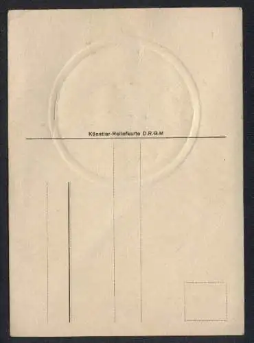 Metall-AK Stuttgart, Das alte Schloss als Blech-Relief