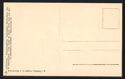 AK Freiburg i. Br., Münsterbauhütte in der Herrenstrasse 30