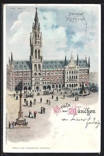 Lithographie München-Au, Neues Rathaus