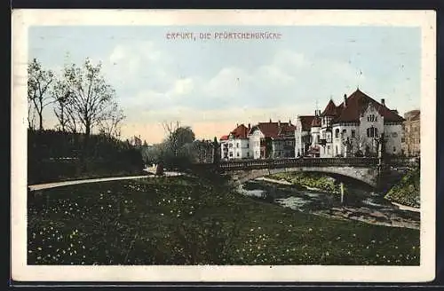 AK Erfurt, Ortspartie an der Pförtchenbrücke