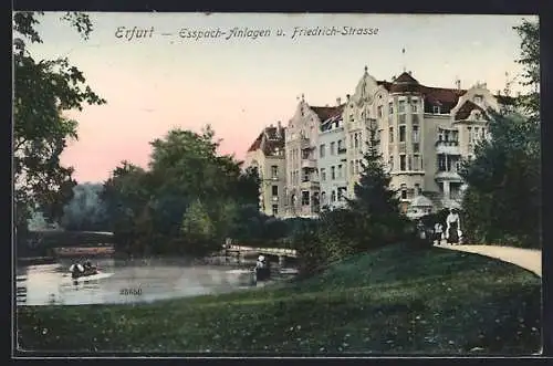 AK Erfurt, Esspach-Anlagen u. Friedrich-Strasse