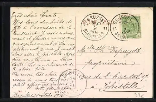 Künstler-AK Katzen spielen mit Blumen