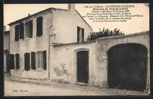 AK St-Pierre-d`Oléron, Maison de Pierre Loti avec jardin où il est enterré