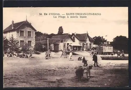 AK Saint-Trojan-les-Bains, La plage à marée basse