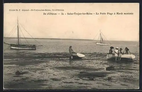 AK Saint-Trojan-les-Bains, La Petite Plage à Marée montante