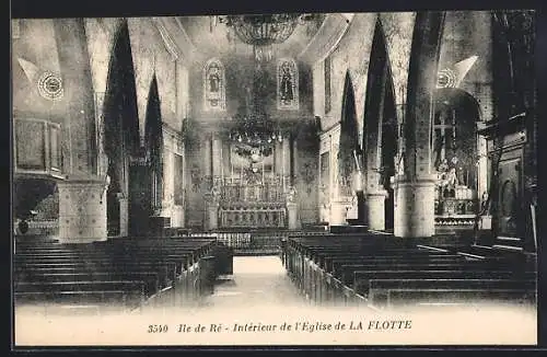 AK La Flotte, Intérieur de l`Église