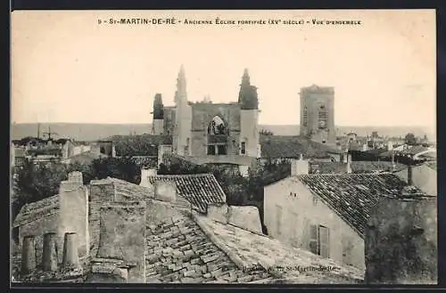 AK Saint-Martin-de-Ré, Ancienne Église fortifiée, XV? siècle, Vue d`ensemble