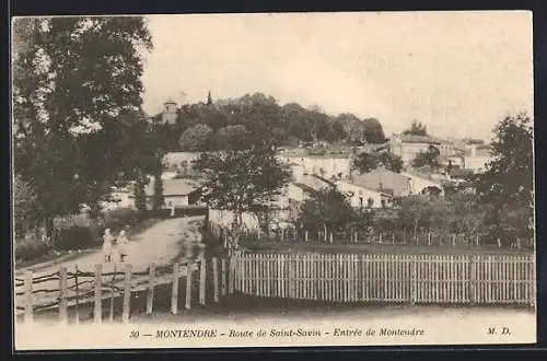 AK Montendre, Route de Saint-Savin, Entrée de Montendre