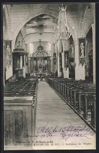 AK Saint-Martin-de-Ré, Intérieur de l`Église