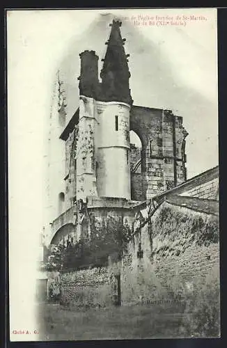 AK Saint-Martin, Ruines de l`église fortifiée, XIIe siècle