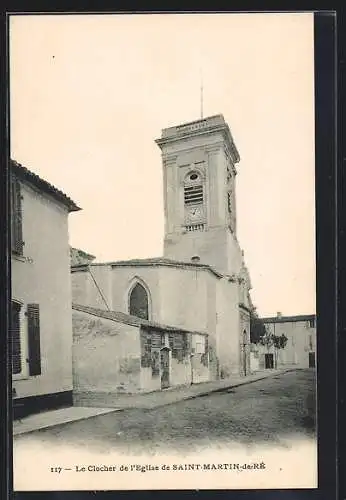 AK Saint-Martin-de-Ré, Le Clocher de l`Église de Saint-Martin