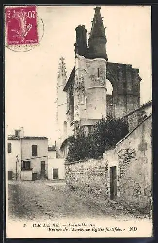 AK Saint-Martin, Ruines de l`Ancienne Église fortifiée