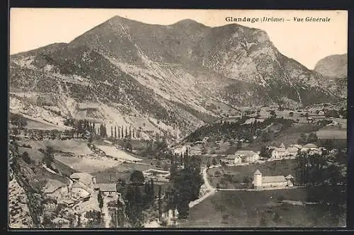 AK Glandage /Drome, Vue Générale