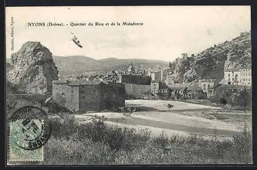 AK Nyons /Drome, Quartier du Rieu et de la Maladrerie