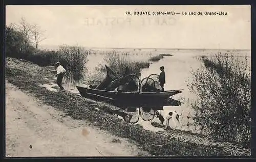 AK Bouaye, Le Lac de Grand-Lieu et pêcheurs avec leurs filets