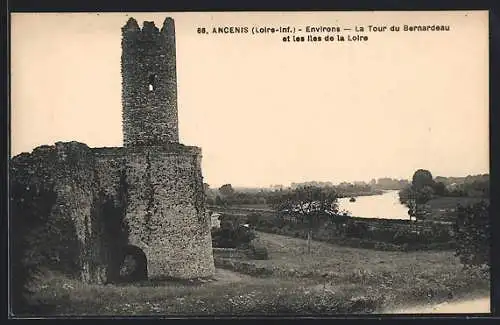 AK Ancenis, La Tour du Bernardeau et les îles de la Loire