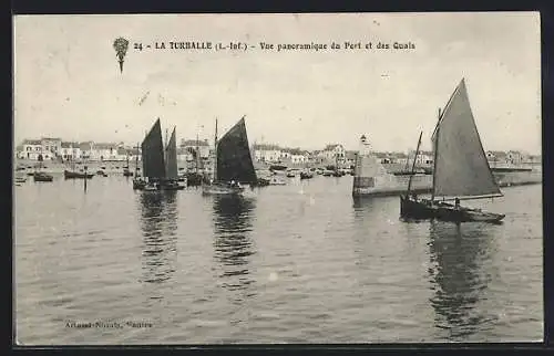 AK La Turballe, Vue panoramique du Port et des Quais