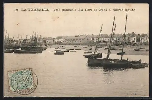 AK La Turballe, Vue générale du Port et Quai à marée haute