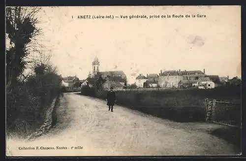 AK Anetz, Vue générale prise de la Route de la Gare