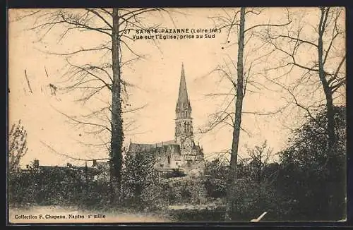 AK Sainte-Pazanne, Vue sur l`église prise au sud