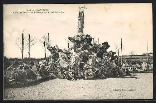 AK Ancenis, La Statue du Christ Rédempteur à Saint-Géréon