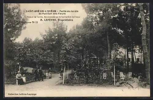 AK Saint-Brévin-l`Océan, Partie du Jardin du Pavillon des Fleurs, Pension de Famille