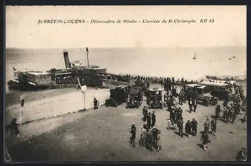 AK Saint-Brévin-l`Océan, Débarcadère de Mindin, L`arrivée du St-Christophe