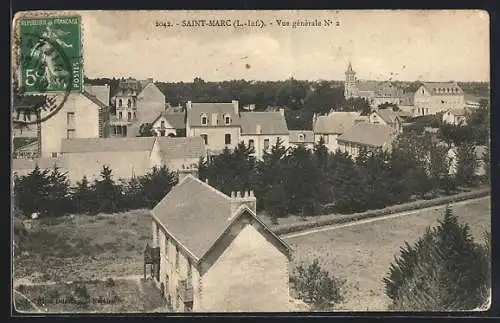 AK Saint-Marc, Vue générale des maisons et de l`église au loin