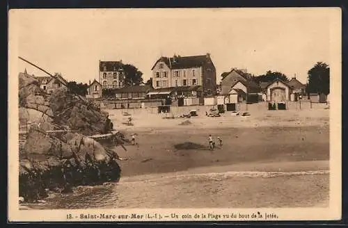 AK Saint-Marc-sur-Mer, Un coin de la Plage vu du bout de la jetée