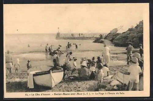 AK Saint-Marc-sur-Mer, La Plage à l`heure du Bain