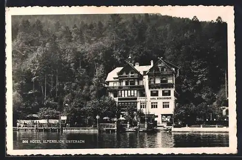 AK Unterach, Hotel Alpenblick am Ufer