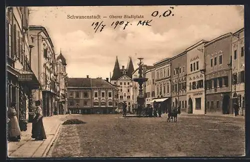 AK Schwanenstadt, Oberer Stadtplatz