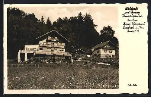 AK Simbach a. Inn, Waldcafé und Pension Heinzelspitze, Bes. Haver Weinzierl