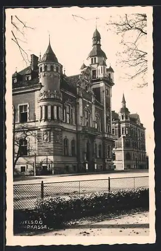 AK Wels /O. Ö., Ansicht der Sparkasse