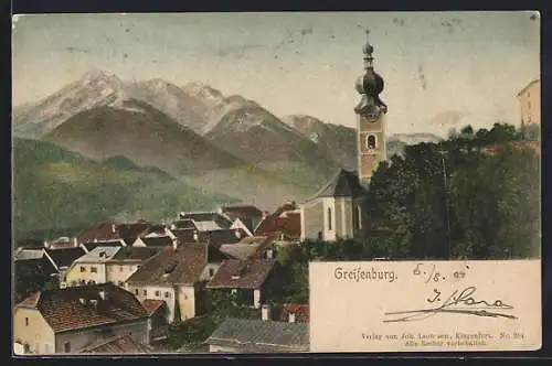 AK Greifenburg, Partie bei Kirche