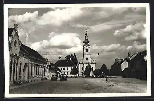 AK Jennersdorf, Teilansicht mit Kirche