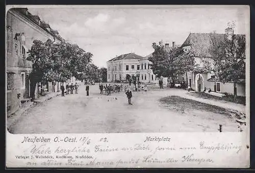 AK Neufelden /O.-Oest., Blick auf den Marktplatz