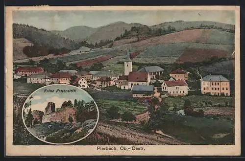 AK Pierbach /Ob.-Oestr., Ruine Ruttenstein, Gesamtansicht