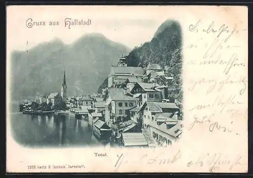 AK Hallstatt, Ansicht am Seeufer