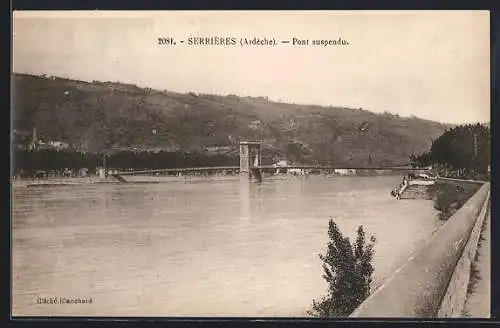 AK Serrières /Ardêche, Pont suspendu