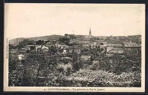 AK Joyeuse /Ardêche, Vue générale au Sud de Joyeuse