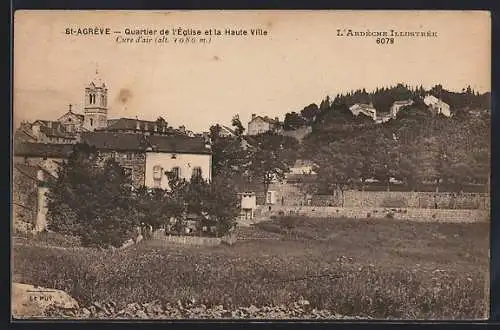 AK St-Agrève, Quartier de l`Eglise et la Haute Ville