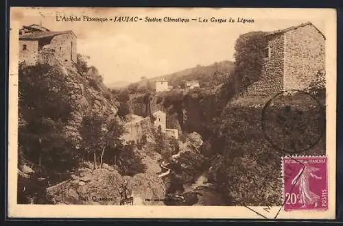 AK Jaujac /Ardèche, Station Climatique, Les Gorges du Lignon