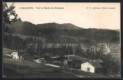 AK Alboussière, Pont et Moulin de Monépiat