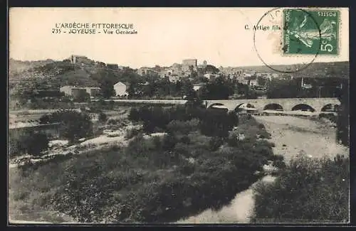 AK Joyeuse /Ardèche, Vue générale