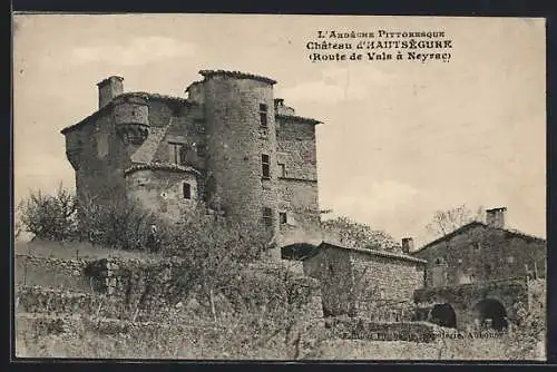 AK Hautsègure /Ardèche, Le Château, Route de Vals à Neyrac