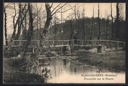 AK Alboussières /Ardèche, Passerelle sur le Duzon